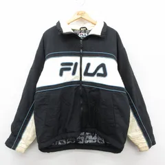 XL/古着 フィラ FILA 長袖 ナイロン ジャケット メンズ 90s ビッグロゴ 黒他 ブラック 25oct27 中古 アウター
