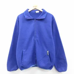 L/古着 長袖 フリース ジャケット メンズ 90s 青 ブルー 25oct27 中古 アウター
