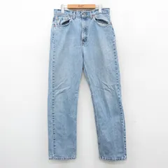 W33/古着 ジーンズ Levis リーバイス 505 メンズ 90s コットン 紺 ネイビー デニム spe 25oct27 中古 ボトムス ジーパン Gパン ロング パン