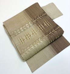 羅の名古屋帯 ブラウン 透かし織り - メルカリ