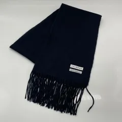 KO3442□FAIRFAX　フェアファクス　カシミヤ　マフラー　ブラック　シンプル