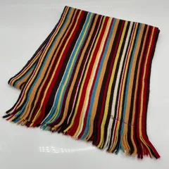 KO3445□Paul Smith　ポールスミス　ウール100％　マフラー　マルチストライプ