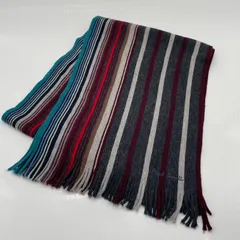 限定❗️新品タグ付✨ポールスミス　3D編み風厚手マフラー　マルチストライプ　英国製 限定❗️新品タグ付✨ポールスミス 3D編み風厚手マフラー マルチ