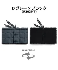 TAION タイオン リバーシブル ダウンネックウォーマー メンズ レディース ダークグレー/ブラック 防寒 秋冬 ブランド ボタン付き 軽量 おしゃれ ブラック スポーツ バイク ゴルフ スノーボード 男女兼用