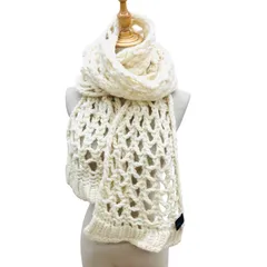 Z1556 【美品】アメリカンラグシー AMERICAN RAGCIE マフラー ニット ストール 手編み風 極太毛糸 ロング