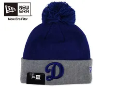 NEWERA ニューエラ MLB BATTING PRACTICE POMPOM BEANIE LOS ANGELES DODGERS BLUE/GREY ポンポンニット ロサンゼルス ドジャース ブルー/グレー 22575【共】