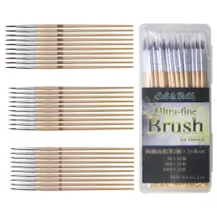 新品 Cali&Brita【面相筆３種×10本】ホビー用筆 30本 セット モデリングブラシ 面相筆 ガンプラ フィギュア プラモデル 塗装メイク ネイル 水彩 フィギュア プラモデル 塗装