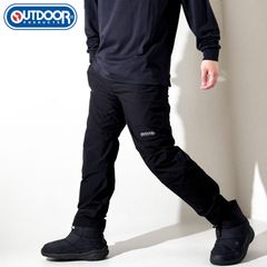 OUTDOOR PRODUCTS アウトドアプロダクツ 軽くて 暖かい イージーパンツ メンズ 暖パン 防寒 裏起毛 ポリリップストレッチ 冬用 あったか ストレッチ ルームウェア 黒 BLACK M L LL XL ブラック 082930
