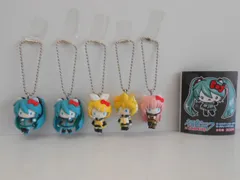ハローキティコラボ 初音ミク 鏡音リン 鏡音レン ルカ ストラップ 5体セット 初音ミク×ハローキティボールチェーンマスコット｜株式会社キタンクラブ