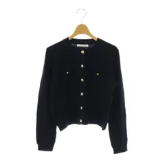 エムプルミエ ブラック M-Premier BLACK ゴールドボタンニット