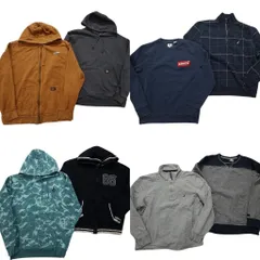 古着卸 まとめ売り ブランドMIX スウェット 8枚セット (メンズ L ) リーバイス ディッキーズ ノーティカ ボルコム 中古 古着 NC4414