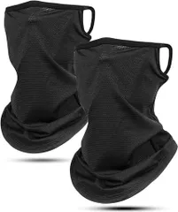 《2枚セット》フェイスカバーuvカット夏用【接触冷感-5°C・付けていないような呼吸で楽】ネックガード冷感ネックウォーマー日焼け防止