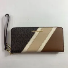 04w5100▽※【中古】MICHAEL KORS マイケルコース JET SET TRAVEL コンチネンタルウォレット ラウンドファスナー 財布 長財布 MKシグネチャー 35R3GTVE7B【八王子店】