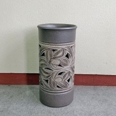 陶器傘立て コゲふくろう彫傘立 信楽焼 ヤマタツ陶業 フクロウ傘立 TK