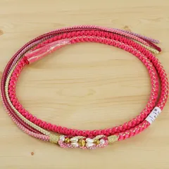 帯締め [01] 振袖用 正絹 丸組 ピンク