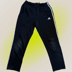adidas 3ストライプ クロップドパンツ ネイビー - メルカリ