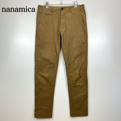 ナナミカ 日本製 チノパン 30 ベージュ テーパードパンツ リネン混