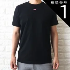 種類1:ブラック/XS ディーゼル Tシャツ メンズ ブラック ホワイト DIESEL ミニロゴ T-DIEGOR-D ロゴT ちびロゴ A04081 0GRAI
