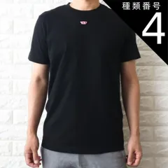 種類4:ブラック/L ディーゼル Tシャツ メンズ ブラック ホワイト DIESEL ミニロゴ T-DIEGOR-D ロゴT ちびロゴ A04081 0GRAI
