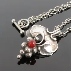 GEORG JENSEN ジョージ・ジェンセン ペンダントネックレス チェーンネックレス ヘリテージ イヤーペンダント #1996 シルバー925 葡萄 カーネリアン デンマーク製 rk10315のサムネイル