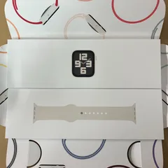 【KZ-0437】新品未開封 Apple Watch SE (GPSモデル) - 44mmスターライトアルミニウムケースとスターライトスポーツバンド - S/M