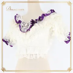 フラメンコ 衣装 トップス ニット 社交ダンス ロリータ フリル レース 伸縮 紫 白 ホワイト系 パープル系 ダンス 衣装 パーティ 可愛い ストレッチ おしゃれ コスプレ カジュアル かわいい レディース ファッション
