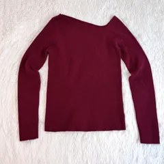 イング INGNI リブニット　ワンショル　オフショルダー　アシンメトリー　赤系　レッド系　M