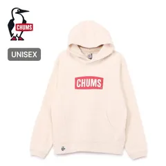 【新品】CHUMS チャムス チャムスロゴプルオーバーパーカー CH00-1519 H／ナチュラル×レッド