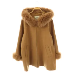 グレースコンチネンタル　リアルファーコート　ポンチョ　ベージュ　ラクーンファー フードファーリバーポンチョ / GRACE CONTINENTAL | GRACE