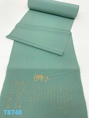 丹後ちりめん 色無地 着尺 正絹 堅牢染 落款 加茂の詩 青緑 - メルカリ