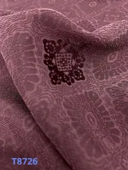 輪奈ビロード ロングコート地 紫鳶色 正絹 反物