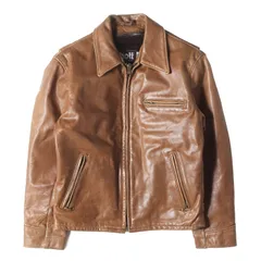 【米国製】schott トラッカージャケット　本革　レザー　AT101 ブラウン 米国製】schott トラッカージャケット 本革 レザー AT101