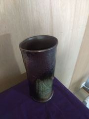 越前焼 国成窯 前田陶苑 前田義郎作 花瓶 花入 壺 未使用 古美術