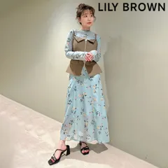 【SALE60%OFF】【即納】 リリー ブラウン LILY BROWN ワンピース ビスチェ＆シアーワンピースセット 長袖 ロング丈 lwfo251149