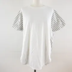 アメリカンホリック AMERICAN HOLIC カットソー 半袖 ストライプ 白 M *T774