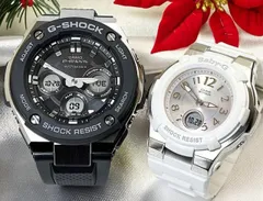 恋人たちのGショックペアウオッチ gショック 人気  婚約　夫婦 高級　クリスマス プレゼント おすすめG-SHOCK BABY-G ペアウォッチ  カシオ 2本セット   電波ソーラー GST-W300-1AJFBGA-1100-7B2JF 誕生日 御祝い還