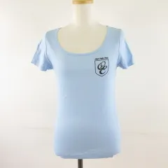 オールドイングランド OLD ENGLAND カットソー Tシャツ 半袖 プリント 水色 36 *T357のサムネイル