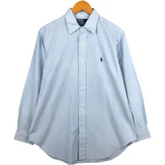 古着 ラルフローレン Ralph Lauren POLO by Ralph Lauren ANDREW 長袖 ストライプシャツ メンズM相当/eaa592778