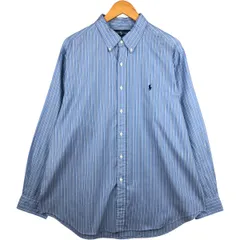 古着 ラルフローレン Ralph Lauren CLASSIC FIT クラシックフィット 長袖 ボタンダウンストライプシャツ メンズXL相当/eaa592779