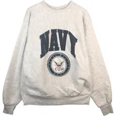 古着 90年代 mvp U.S.NAVYミリタリー プリントスウェットシャツ トレーナー メンズXL相当 ヴィンテージ/eaa594120