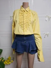 ラルフローレン スポーツ フリル シャツ (コットン95 エラスティン5)