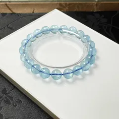 逸品 EU製★ブルートパーズ★ブレスレット パワーストーン 天然石 綺麗 お守り 8.7-9.2mm ZB9554