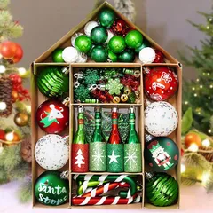 Uchi クリスマス飾り クリスマスオーナメント ボール 71個豪華セット クリスマスボール クラシッククリスマスボール デコレーションボール おしゃれ 可愛い ゴージャス セットツリー飾り 北欧風 おしゃれ 多彩 可愛 華奢 人気 キラキラ 飛散防止