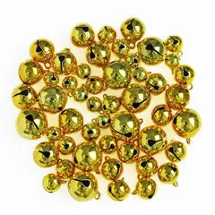 50個 鈴 BetterJonny すず 鈴 ベル ゴールド鈴 飾りベル 可愛いベル イベントクリスマス飾り DIY 手芸用 御守りに （10mm,12mm,14mm,16mm,18mm）