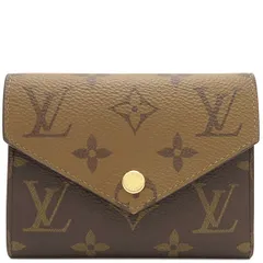 ルイヴィトン LOUIS VUITTON 三つ折り財布 ポルトフォイユ ヴィクトリーヌ モノグラムリバースキャンバス モノグラムリバース ゴールド金具 茶 コンパクトウォレット  M81557 RFID 【箱】【中古】