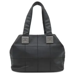 シャネル CHANEL トートバッグ チョコバー ハンドバッグ キャビアスキン ブラック シルバー金具 黒 ココマーク  8******【中古】