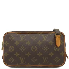 ルイヴィトン LOUIS VUITTON ショルダーバッグ ポシェット マルリーバンドリエール モノグラムキャンバス モノグラム ゴールド金具 茶 斜め掛け  M51828 881 TH【中古】