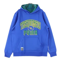 PUMA (プーマ) フロントプリントプルオーバーパーカー 598311-89 ブルー