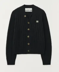 【SATUR セター】最終値下げ！ニットカーディガン 韓国 ☆SATUR☆Faro Over Size Boucle Cardigan (SATUR/カーディガン