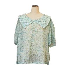 フランシュリッペ franche lippee Cherir la femme シャツ/ブラウス 花柄 3L(FL5)サイズ ホワイト×グリーン レディース F-S4756